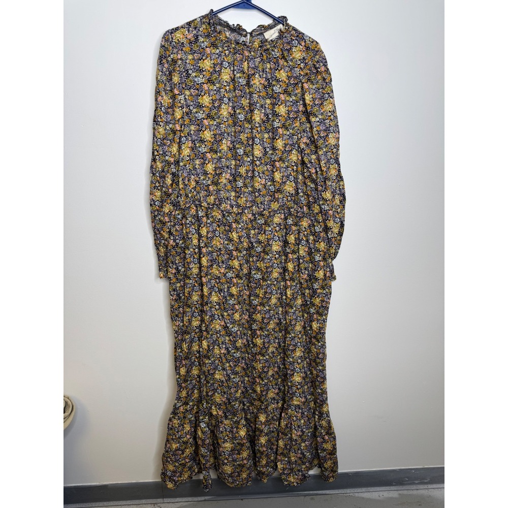 Universal Thread Maxi Dress Womens XXL Multicolor Excellent Floral Tiered Pocket